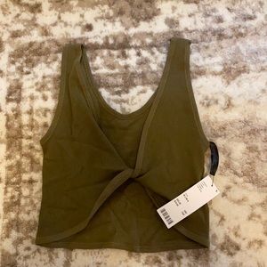 Out from under seamless reversible bra top in color olive